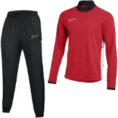 Nike Academy 25 Trainingspak 1/4-Zip Kids Rood Zwart Wit