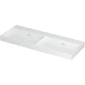 Ink Wastafel Urban Porselein dubbel zonder kraangat 120 cm x 45 cm x 8 cm Glans wit 0201101