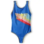 MINOTI Badpak aqua / royal blue/koningsblauw / goud / rosa