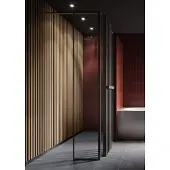 Riho Glaspaneel Define Incl. H-Profiel en Hoekprofiel 40x200 cm Mat Gunmetal