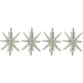 House Doctor Spike kerstboomster Ø7,5 cm 4-pack Zilver messing-glitter