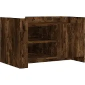 vidaXL Salontafel 100x50x50 cm bewerkt hout gerookt eikenkleurig