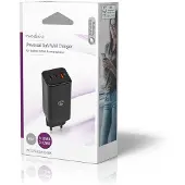 Nedis WCGPD65W100BK Oplader USB-A / 2x USB-C Snellaad Functie
