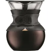 Bodum Pour Over 4 kops cafetière met permanent filter - zwart - 0,5 l