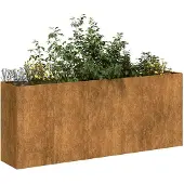 vidaXL Plantenbak roestig 200x40x80 cm weervast staal