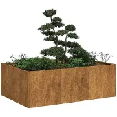 vidaXL Plantenbak roestig 120x80x40 cm weervast staal
