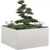 vidaXL Plantenbak 80x80x40 cm roestvrij staal