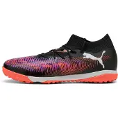 Puma Voetbalschoen 'Future 8 Match' donkerlila / donkeroranje / zwart / wit