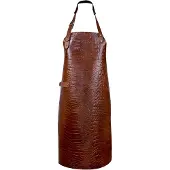 Xapron leren schort New York Caiman Cognac - XL (lengte 89 cm/ Breedte 70 cm)