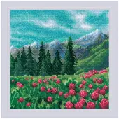 Riolis kruissteekset "Bergklavertje", 20x20 cm, voor zelf maken