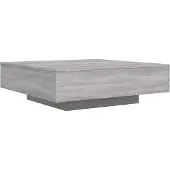 vidaXL Salontafel met LED-verlichting 100x100x31 cm grijs sonoma eiken