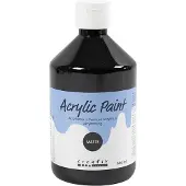 Packlinq Acrylverf Mat, zwart, 500 ml/ 1 fles
