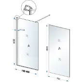 Xellanz Eco inloopdouche 800 x 2200 x 8 mm nano helder glas/chroom