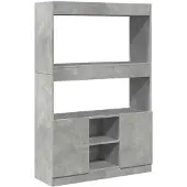 vidaXL Hoge kast 92x33x140 cm bewerkt hout betongrijs