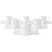 Villeroy & Boch Kaffeetassen mit Untertassen Modern Grace 170 ml Set van 6