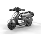Metalmorphose sleutelhanger scooter - Antraciet