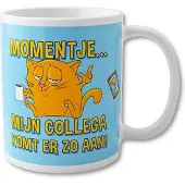 Paper Dreams Funny Mugs - mijn collega komt zo