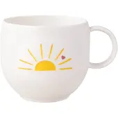 Villeroy & Boch 6x Villeroy & Boch Mok Hallo Zonneschijn Met Liefde, Kopje, Geel