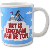 Paper Dreams Funny Mugs 06- Eenzaam Aan De Top Wit wit aardewerk Beker