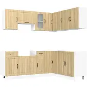 vidaXL 11-delige Keukenkastenset Kalmar bewerkt hout sonoma eikenkleur