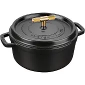 Staub Buster & Punch pan gietijzer messing 3,8 L
