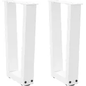 vidaXL Salontafelpoten 2 st V-vormig 38x(42-43,3) cm staal wit