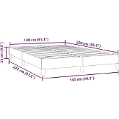 vidaXL Bedframe zonder matras 140x220 cm fluweel donkerblauw