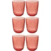 J-Line Doos 6 glazen plastic rood