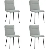 vidaXL Eetkamerstoelen 4 st fluweel lichtgrijs