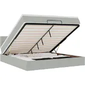 vidaXL Ottoman bed met matras 180x200cm fluweel lichtgrijs