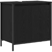 vidaXL Badkamerkast wastafelmeubel 60x34,5x60 cm zwart