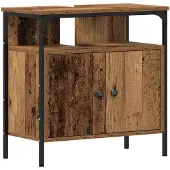 vidaXL Wastafelmeubel 60x30x60 cm spaanplaat oud hout