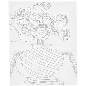Creativ Company CC Schildercanvas met print Boeket 24x30 cm.