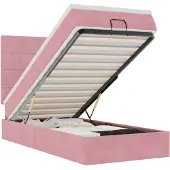 vidaXL Ottoman bed met matrassen 90x190cm fluweel roze