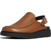 FitFlop Women Gen-FF Leather Back-Strap Moc Mules Deep Tan-Schoenmaat 42