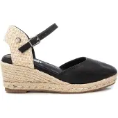 Refresh Dames Espadrilles 172859 zwart (37), 5 tot 8 cm, Gesp, Casual 17285903-NEGRO