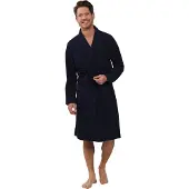 Pastunette Marineblauwe badstof heren badjas | Maat L