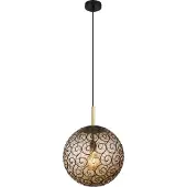 Globo Lighting Metalen hanglamp Oosters zwart Globo Fitz