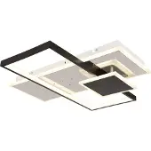 Globo Zwart/witte design plafondlamp hoekig Dabby