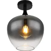 Globo Zwarte plafondlamp Maxy enkel Ø 24cm