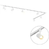 QAZQA Modern railsysteem met 6 spots wit 1-fase 300cm - Iconic Jeana