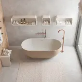 Ideavit Vrijstaande badkuip solidera 170x80x55 cm mat grijs-beige