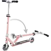 Globber Kinderstep - Flow - Roze/chrome - Lichtgevende wielen - Vouwbaar - Vanaf 5 jaar