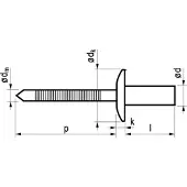 Master Popnagel Rvs/Rvs 1261 Dicht 4,8X12Mm 500
