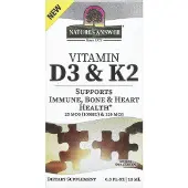 Natures Answer Vitamine D3 en K2 vloeibaar 15 ML - Druppels met vitamine D3 en K2 (15 Milliliter)