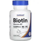 Nutricost - Biotine met Kokosolie 10.000 mcg (150 Softgels)