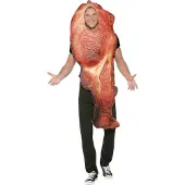 Smiffys Bacon kostuum (bruin, pink)