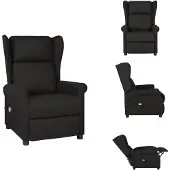 vidaXL Massagestoel stof zwart