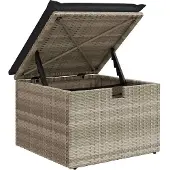 vidaXL 9-delige Loungeset met kussens poly rattan lichtgrijs