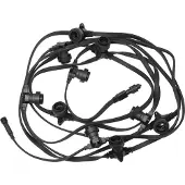 Star Trading buitenverlichtingsketting, EXTRA Connecta, Connecta systeemaccessoire, 10x E27 fittingen, platte kabel, L 735cm